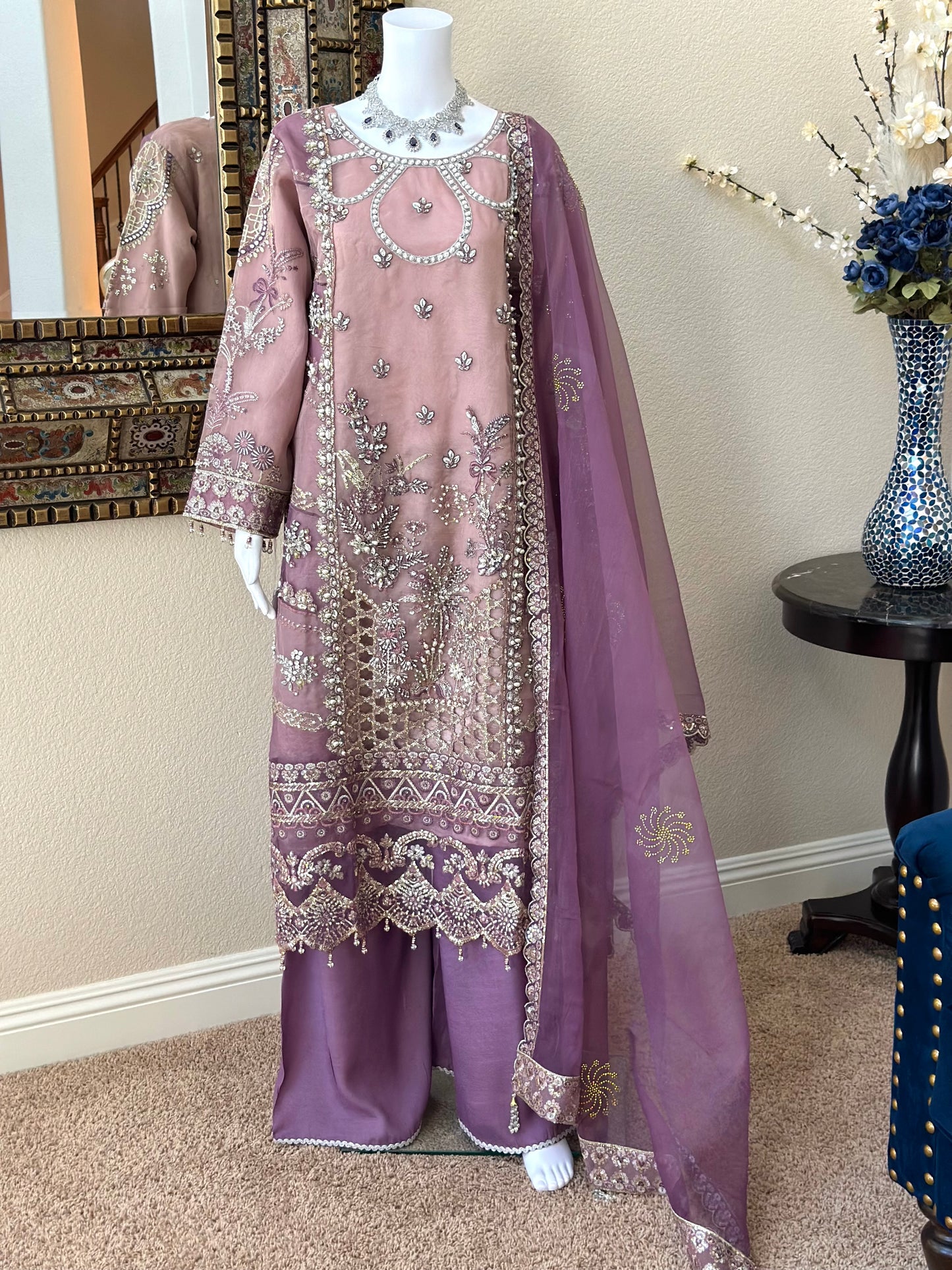 Purple Plazzo Suit