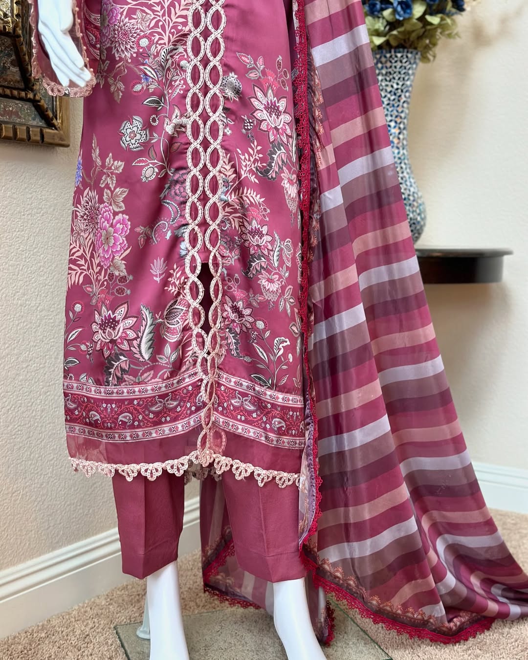 A-Line Silk Frock With Trouser