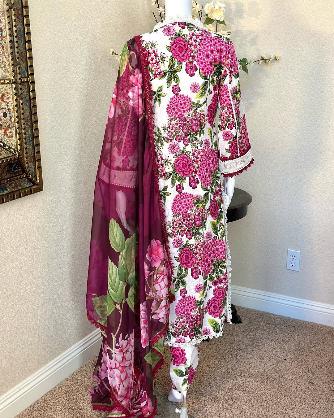 Floral Kameez with trouser