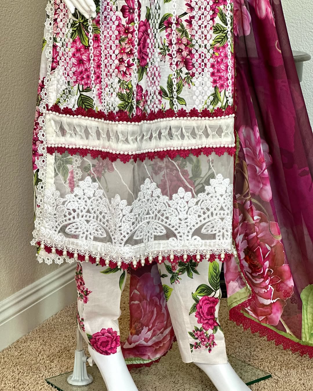Floral Kameez with trouser