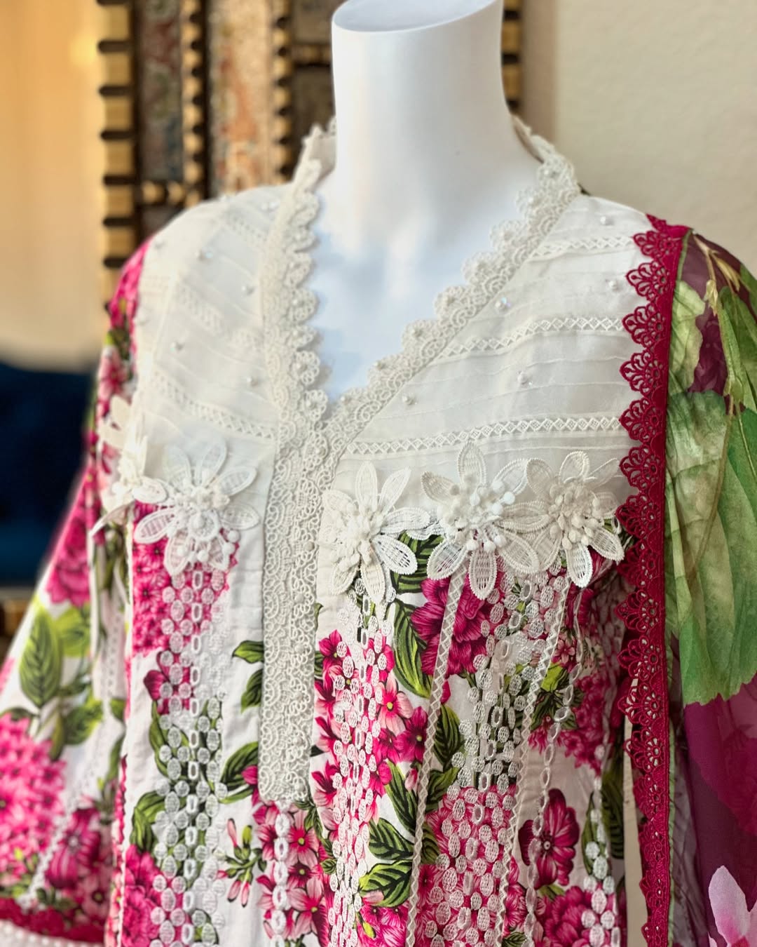 Floral Kameez with trouser
