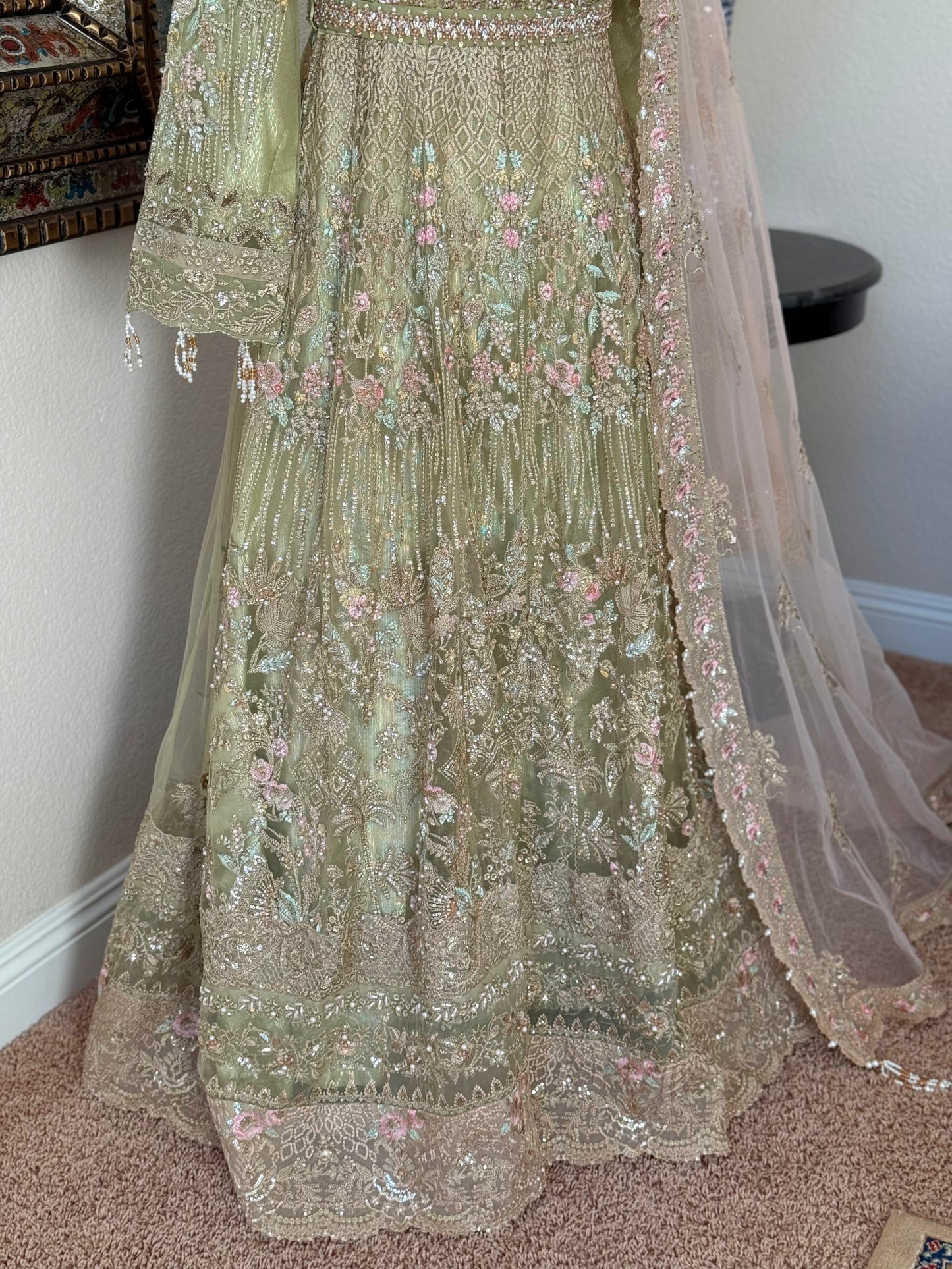 Pastel Green Maxi Gown