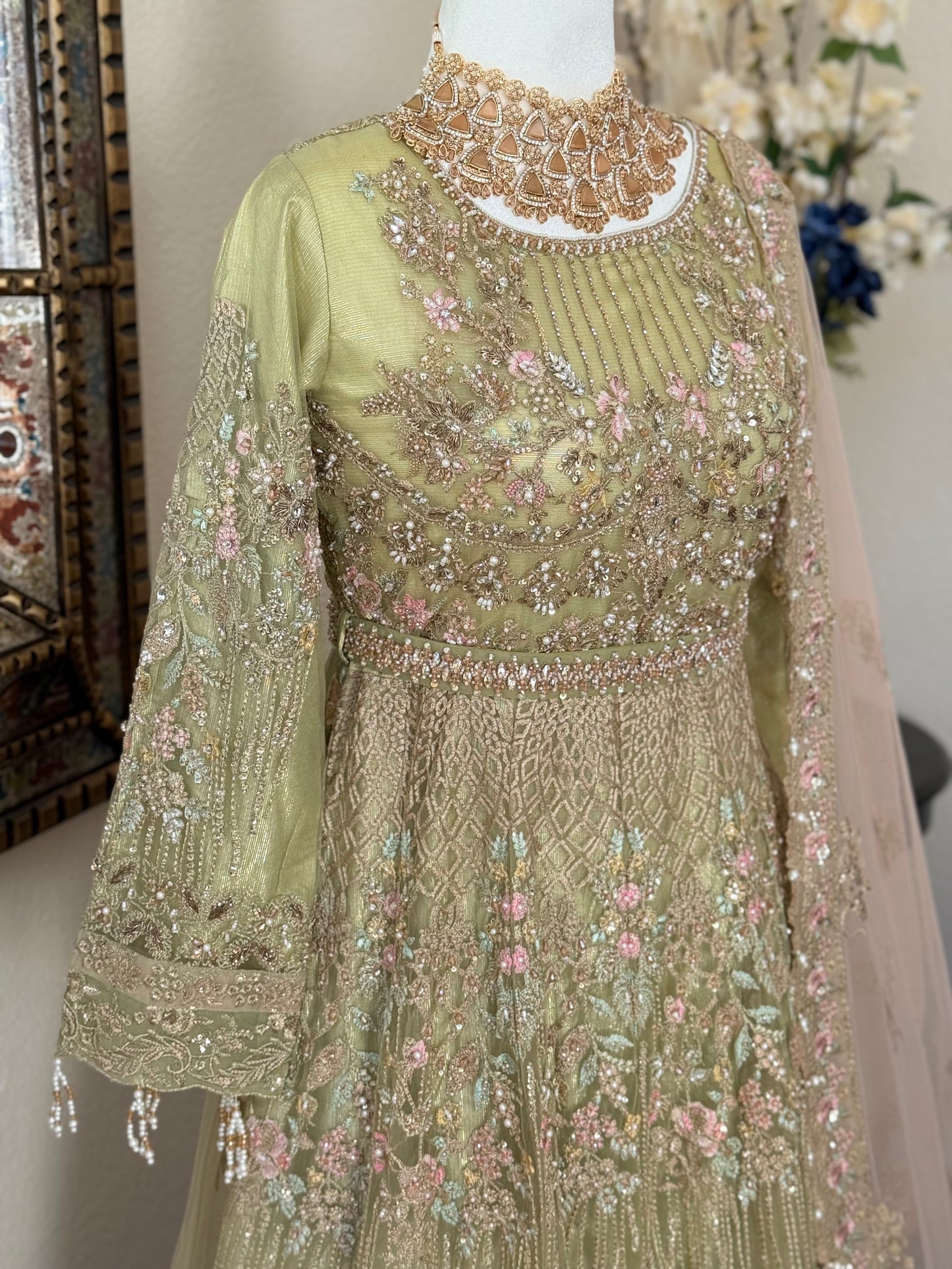 Pastel Green Maxi Gown