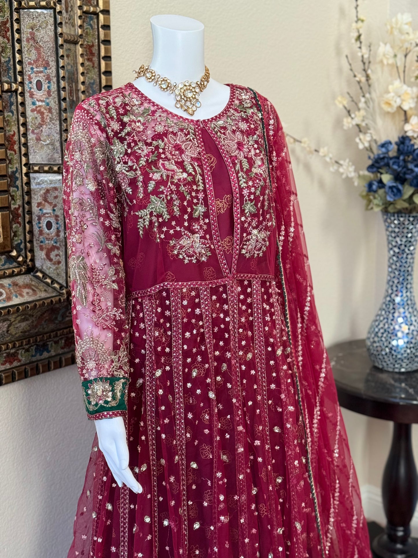 Maroon Maxi Gown