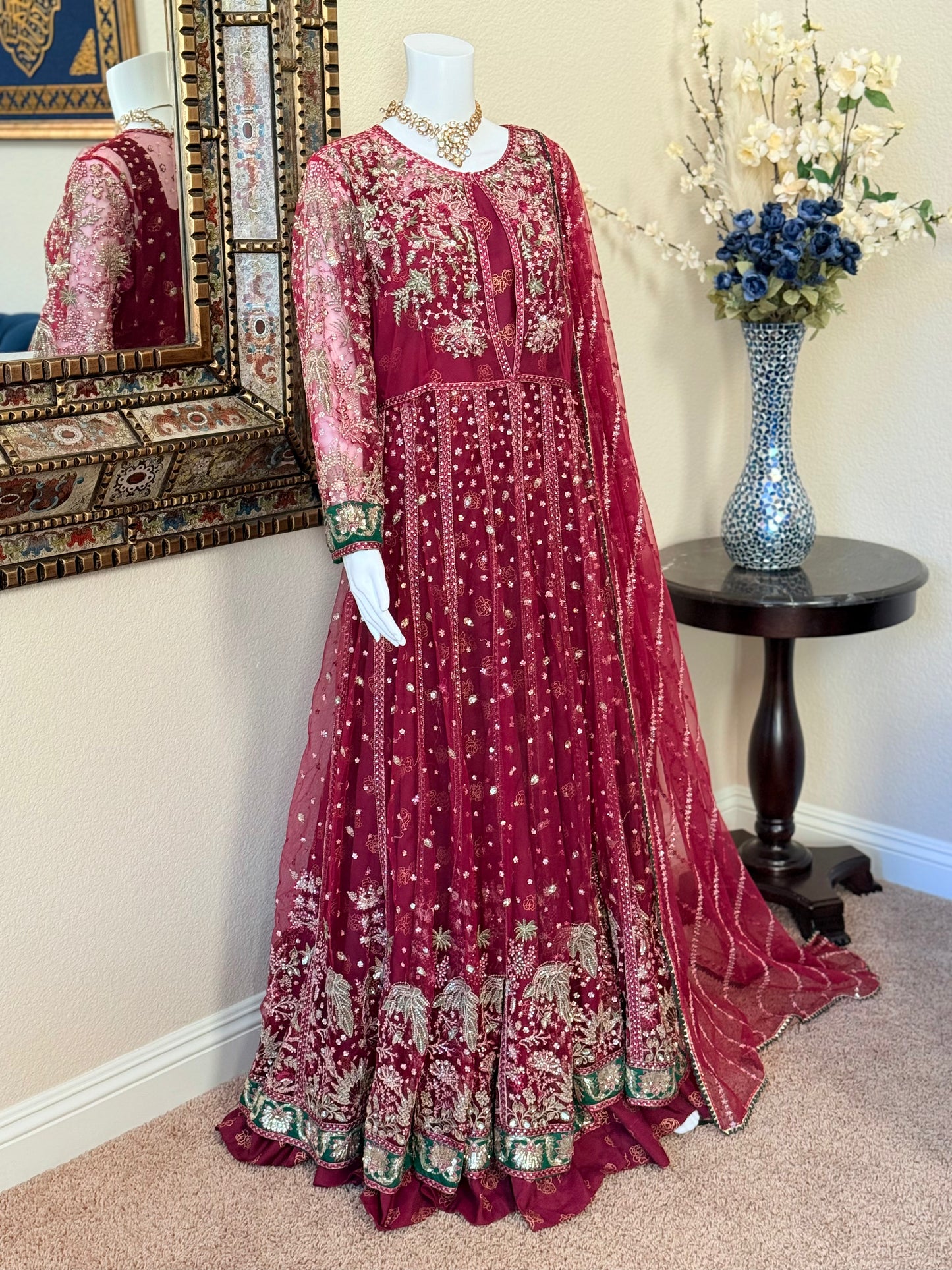 Maroon Maxi Gown