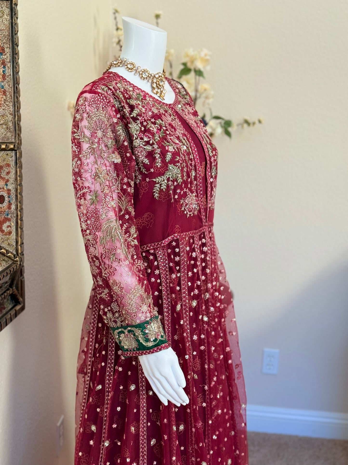 Maroon Maxi Gown