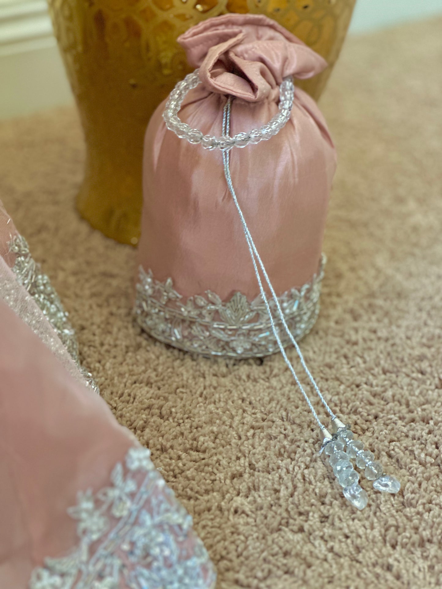 Pink Maxi Gown With Lengha