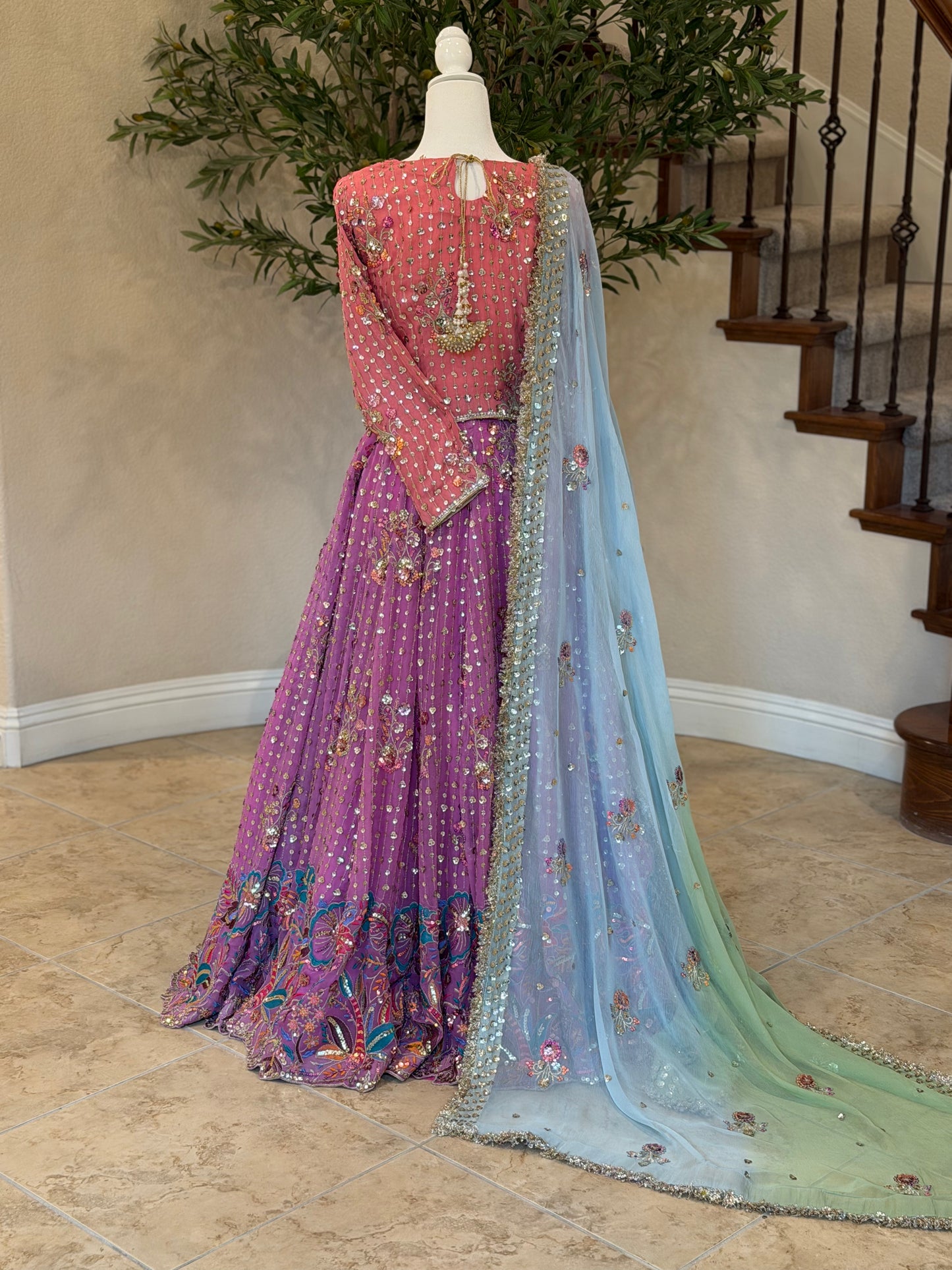 Floral Lengha - Vibrant Edition