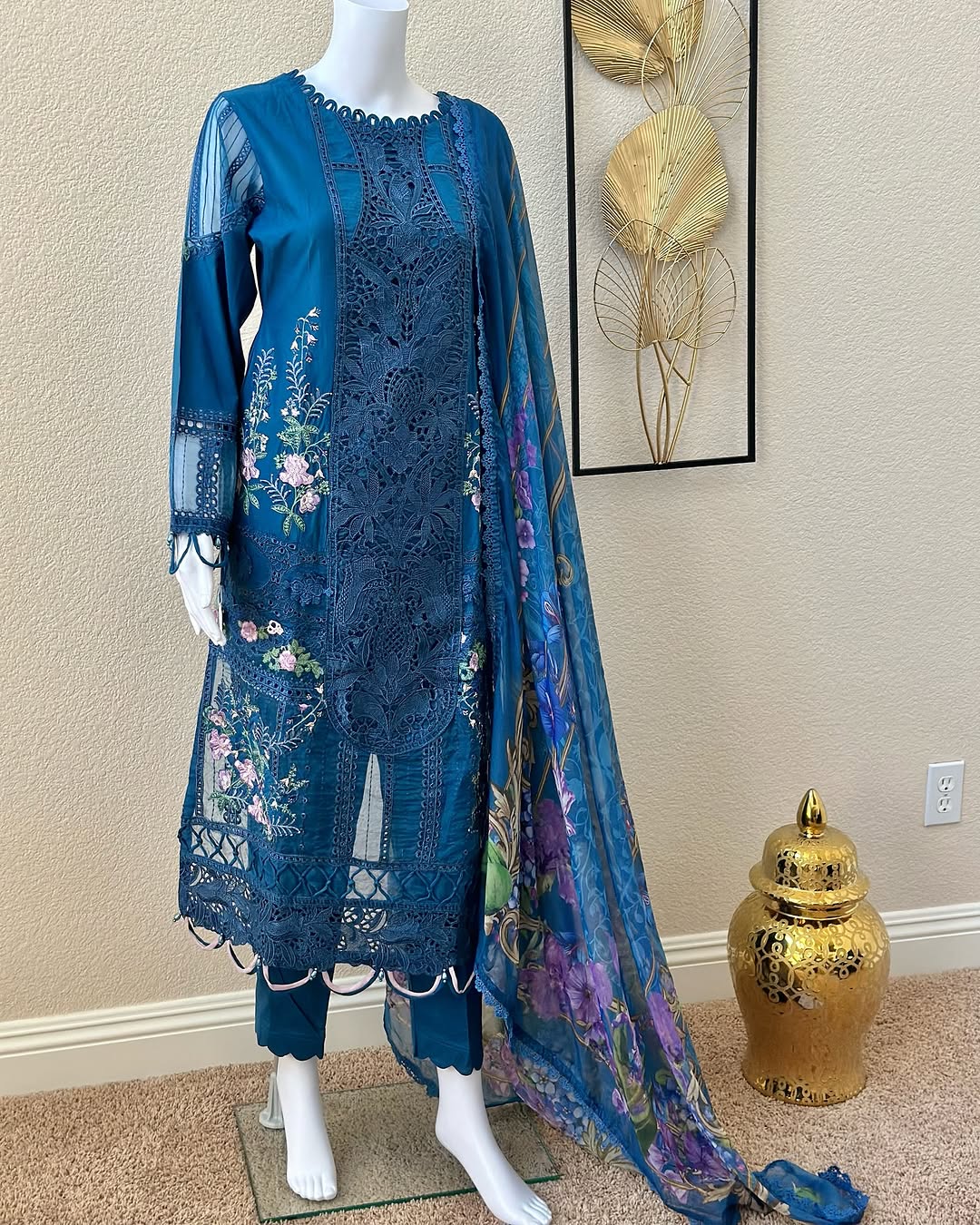 Royal Blue Kameez With Trouser