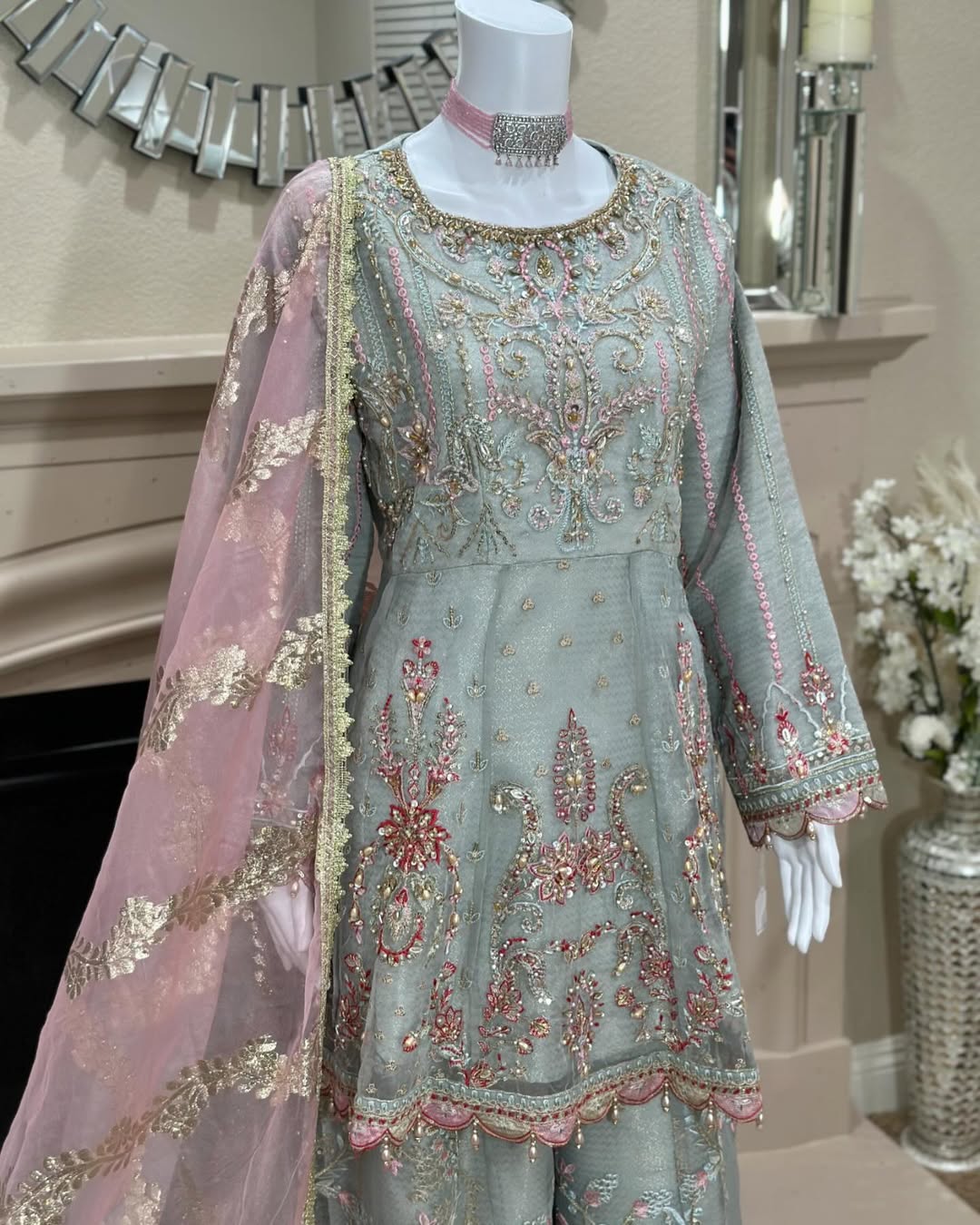 Powder Blue Sharara