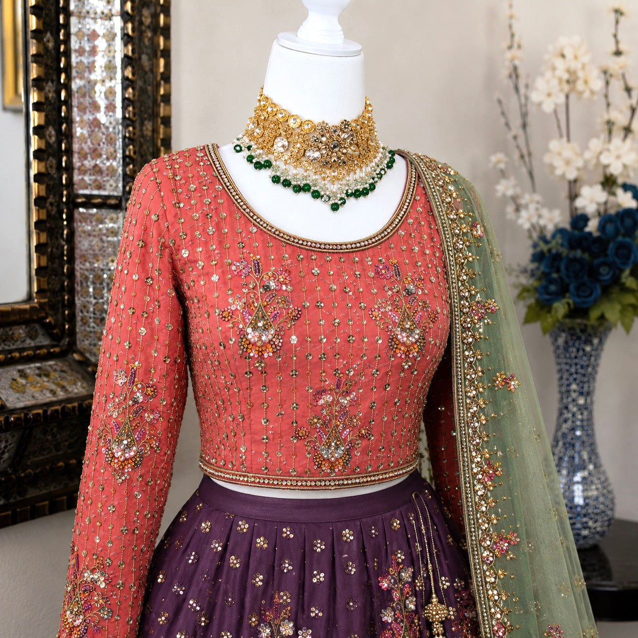 Floral Lengha