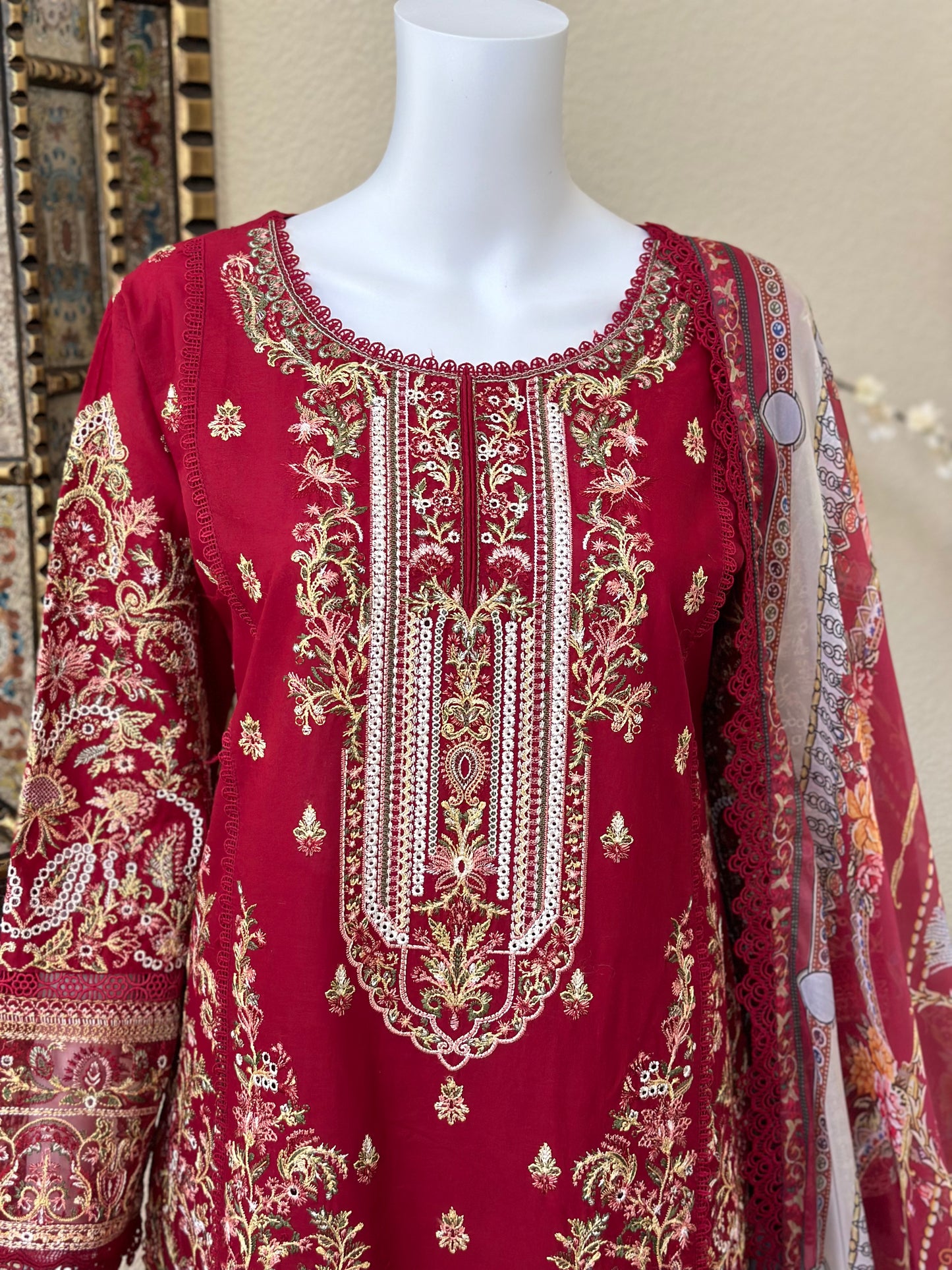 Red Kameez with Trouser