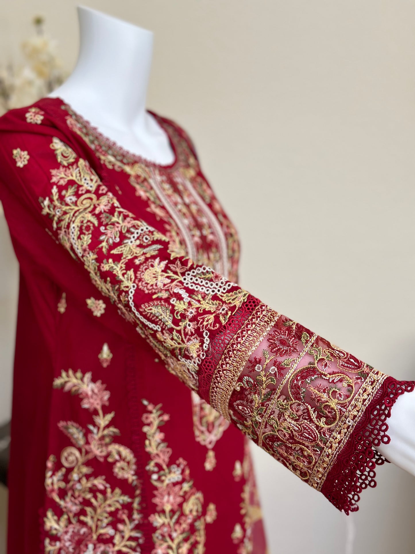 Red Kameez with Trouser