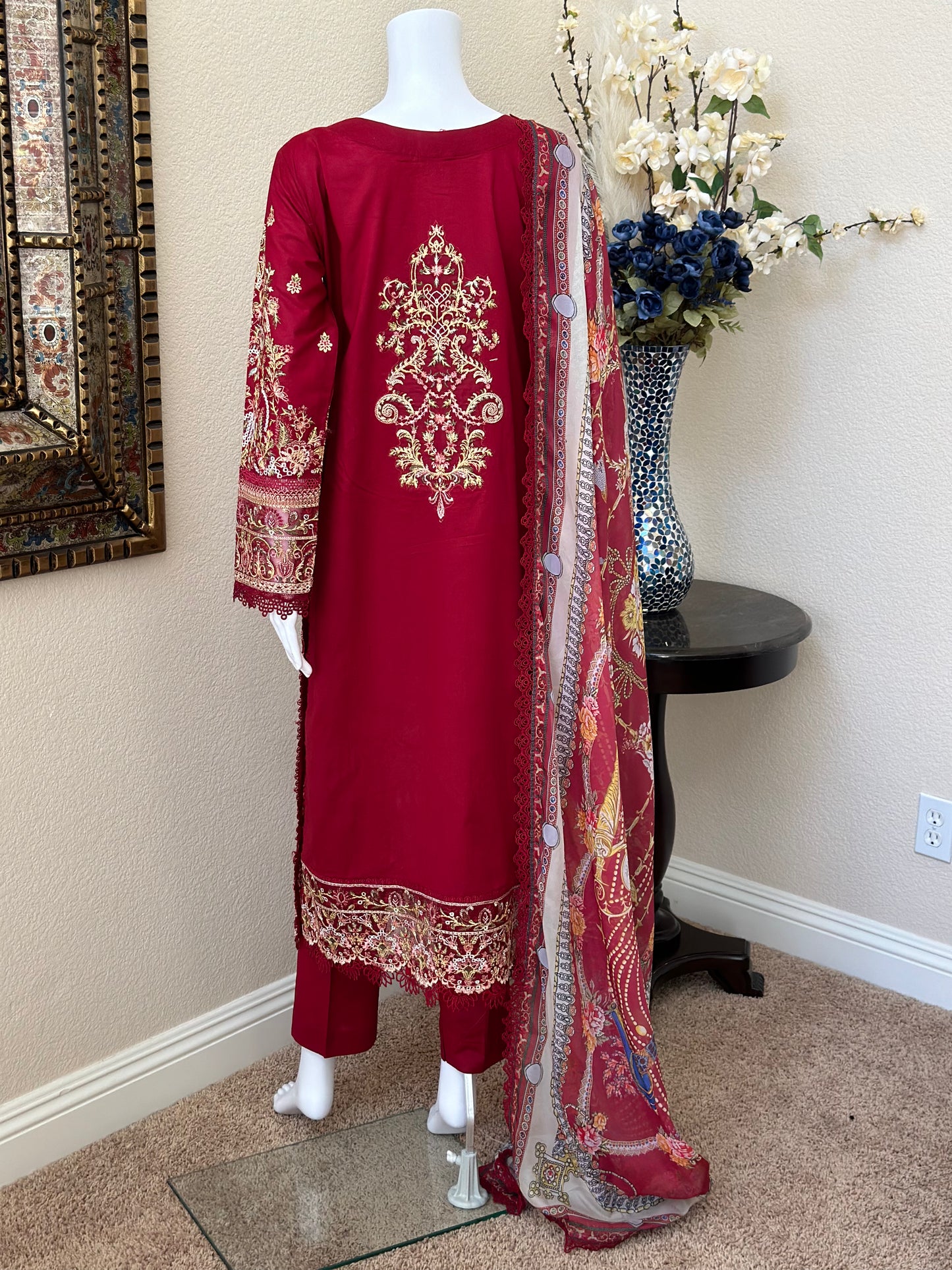 Red Kameez with Trouser