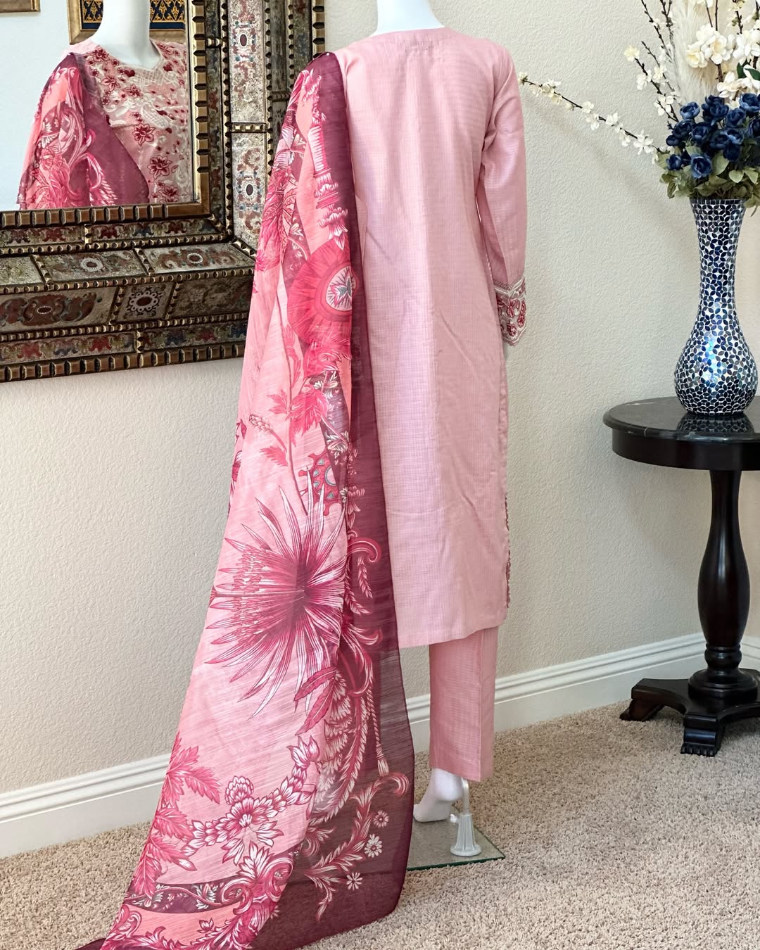 Pink Kameez with Trouser