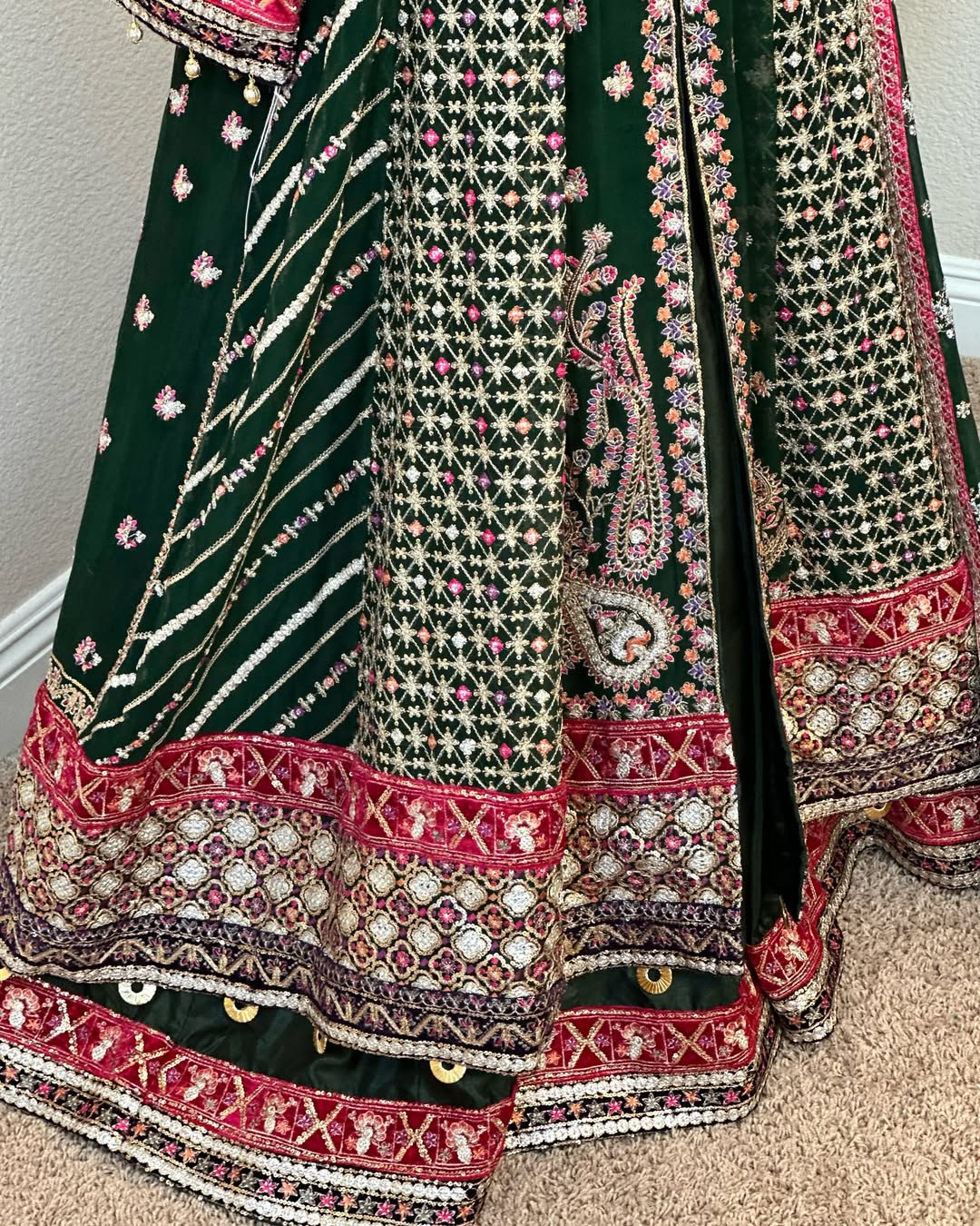 Bottle Green Maxi Gown