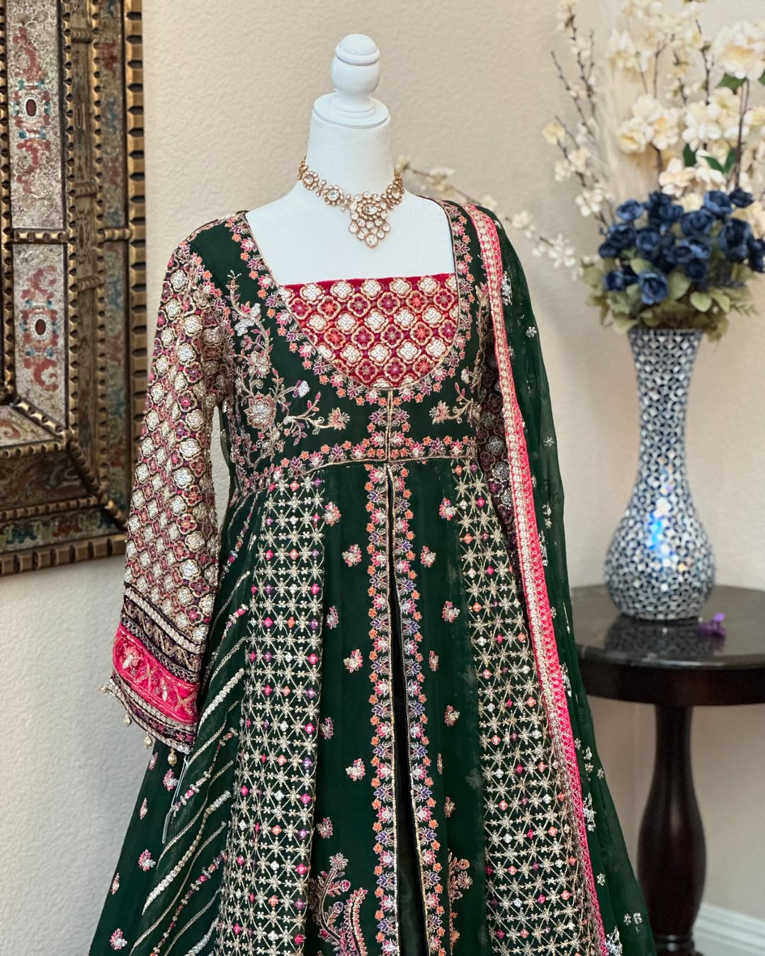 Bottle Green Maxi Gown