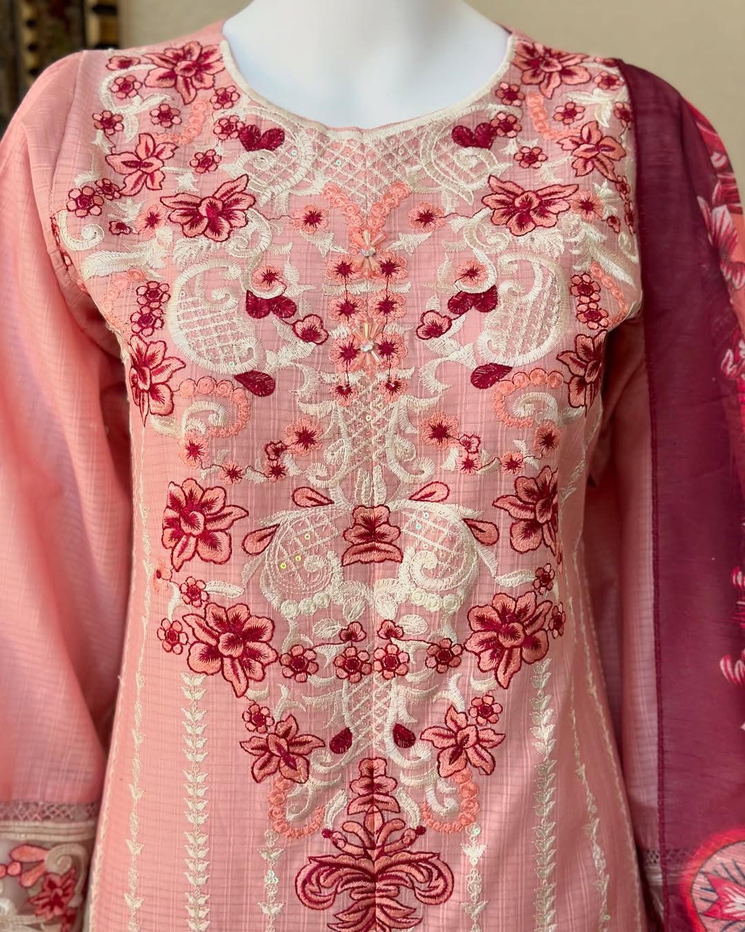 Pink Kameez with Trouser