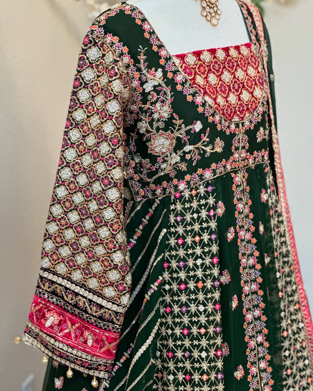 Bottle Green Maxi Gown