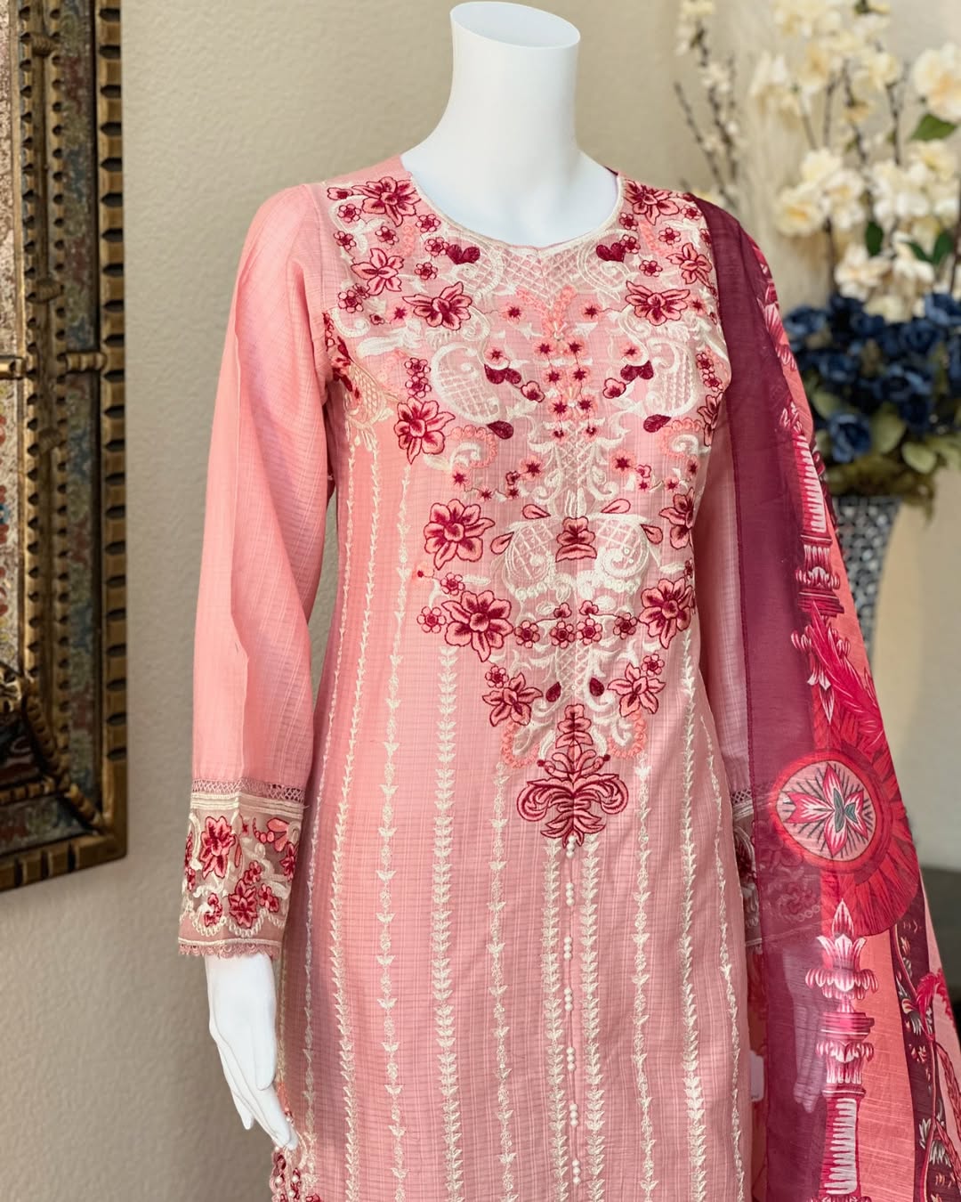 Pink Kameez with Trouser