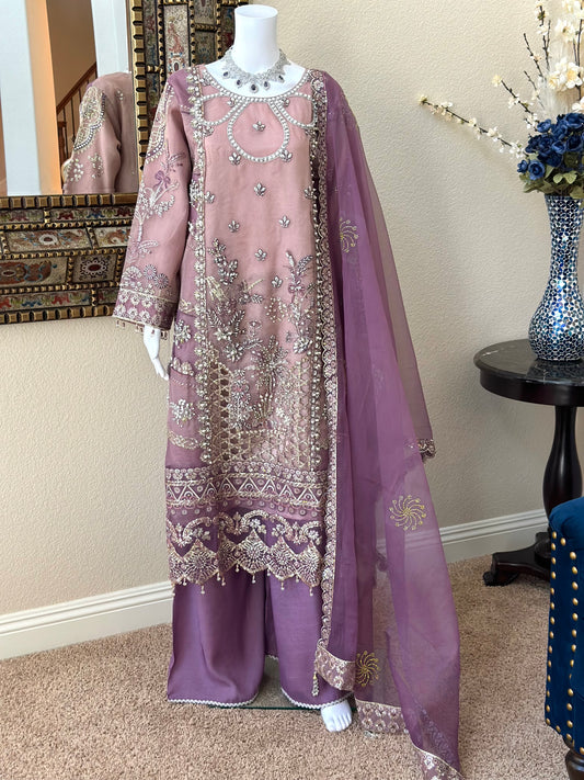 Purple Plazzo Suit