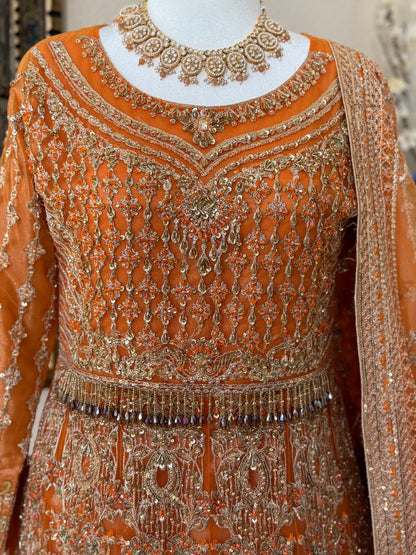 Rust Orange Maxi Gown
