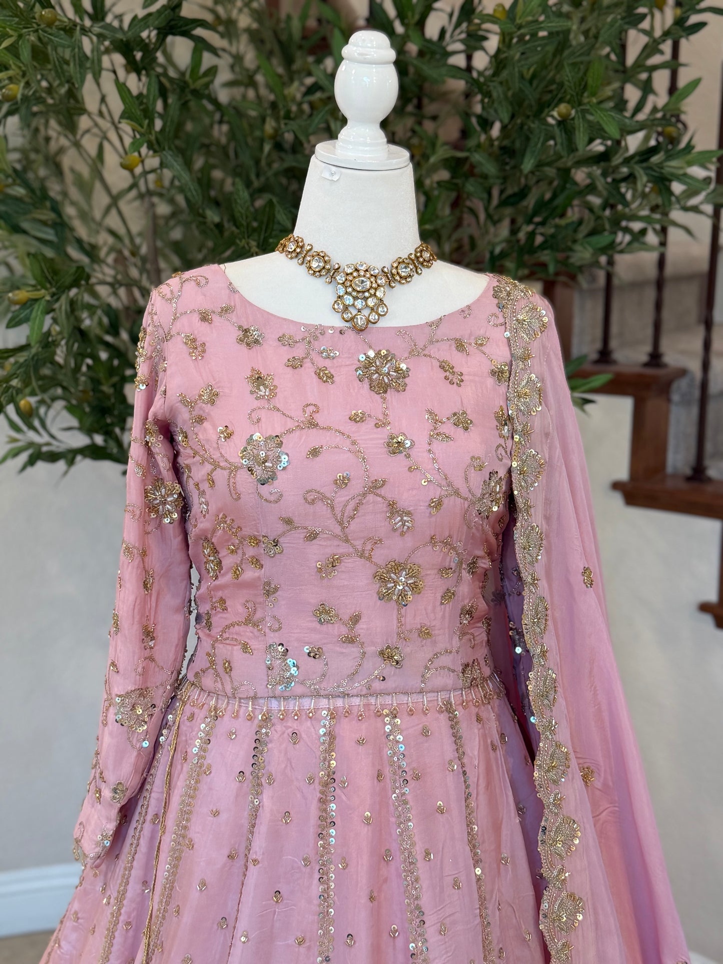 Heirloom Lengha - Blush Pink