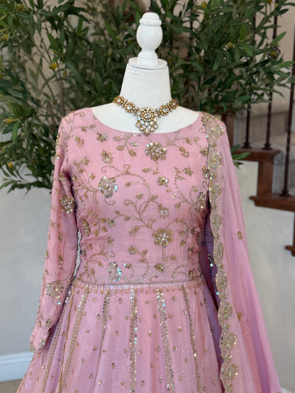 Heirloom Lengha - Blush Pink