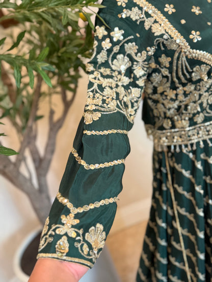 Mehndi Green Lengha
