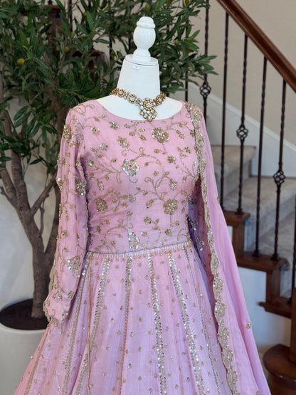 Heirloom Lengha - Blush Pink