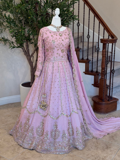Heirloom Lengha - Blush Pink
