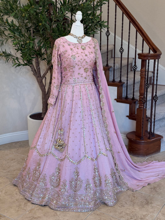 Heirloom Lengha - Blush Pink