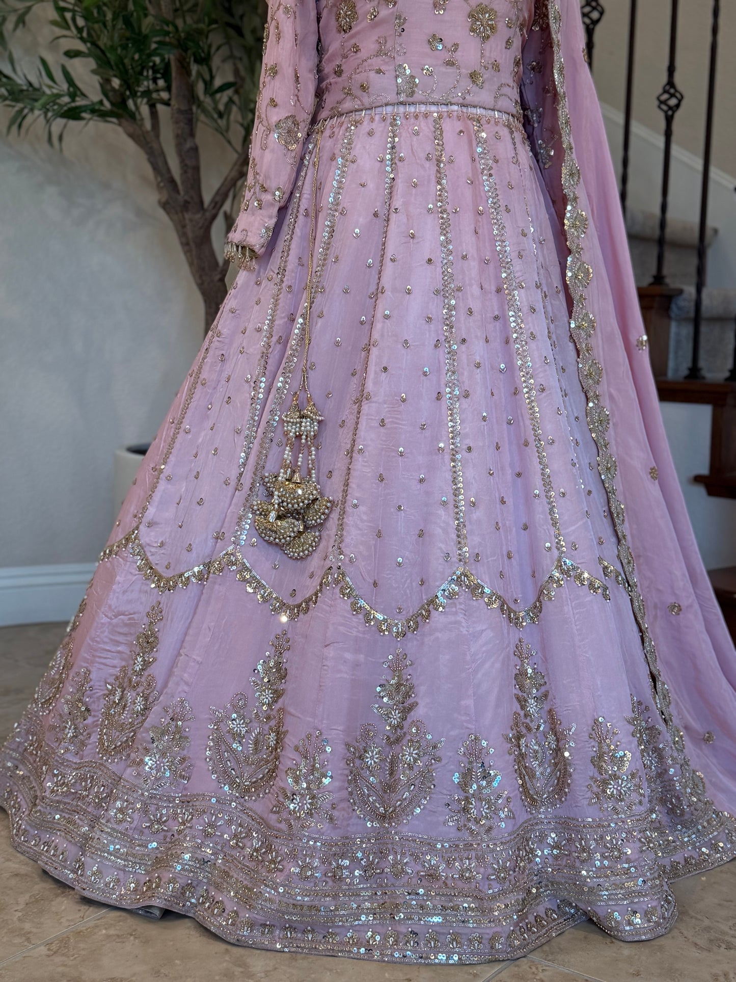 Heirloom Lengha - Blush Pink