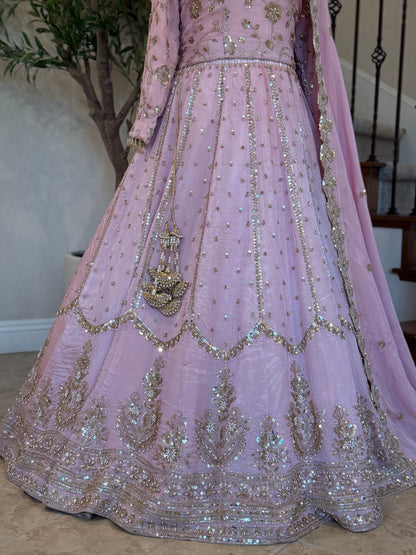 Heirloom Lengha - Blush Pink