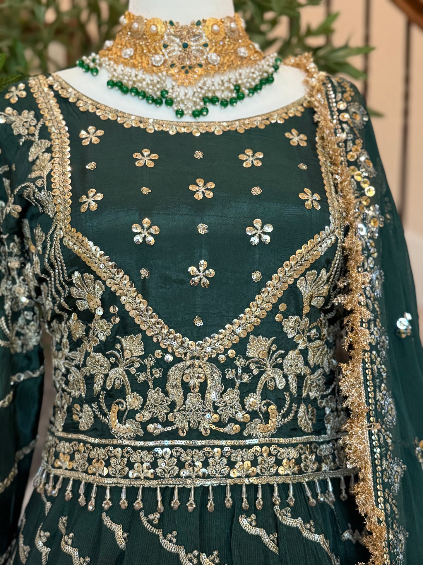 Mehndi Green Lengha
