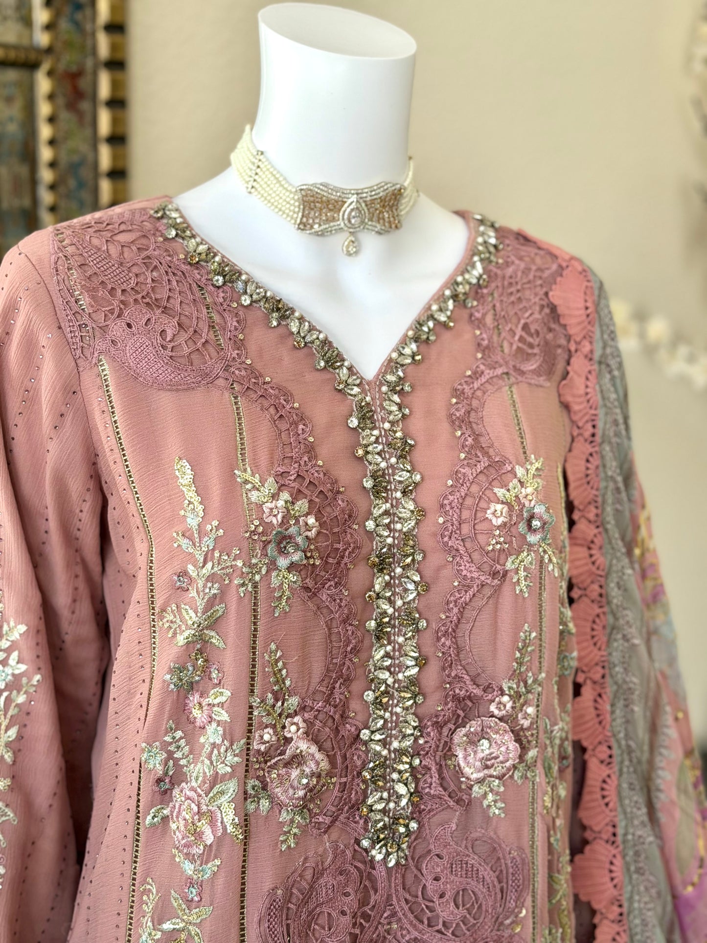 Rose Pink Kameez with Plazzo