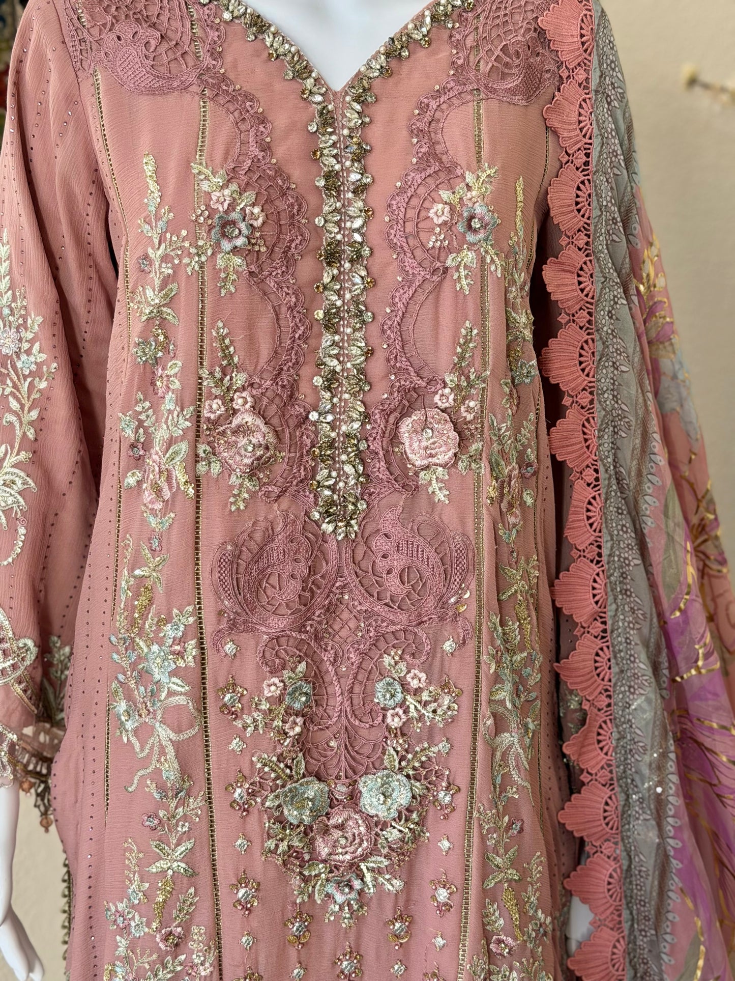 Rose Pink Kameez with Plazzo