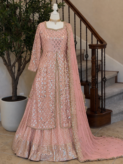 Pink Open Maxi with Lengha