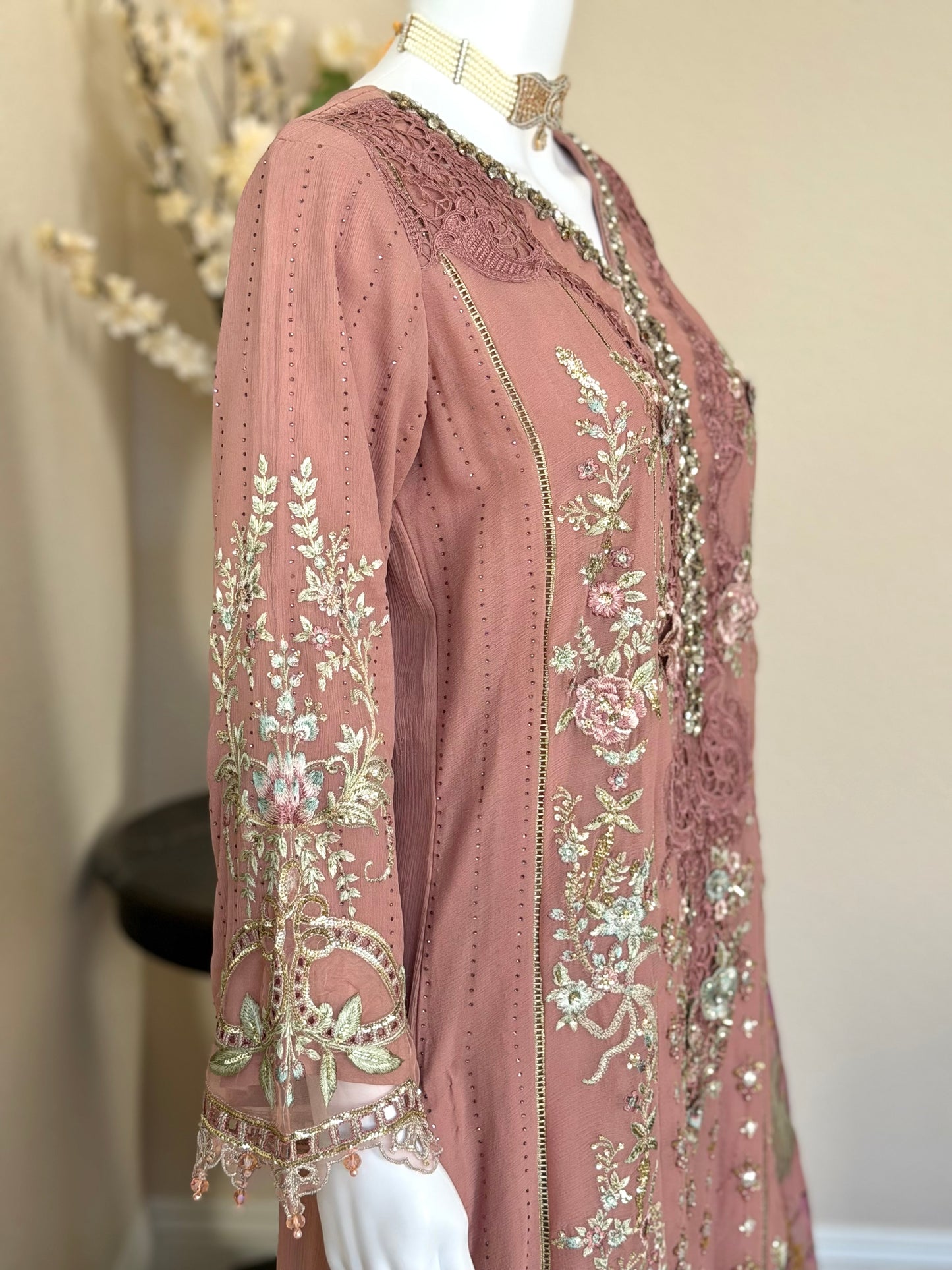 Rose Pink Kameez with Plazzo