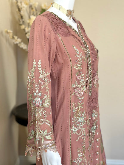 Rose Pink Kameez with Plazzo