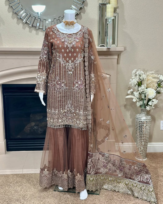 Classic Beige Gharara