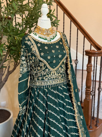 Mehndi Green Lengha
