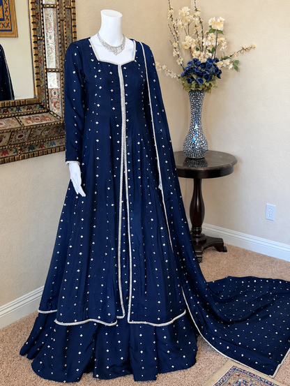 Celestial Navy Maxi Gown