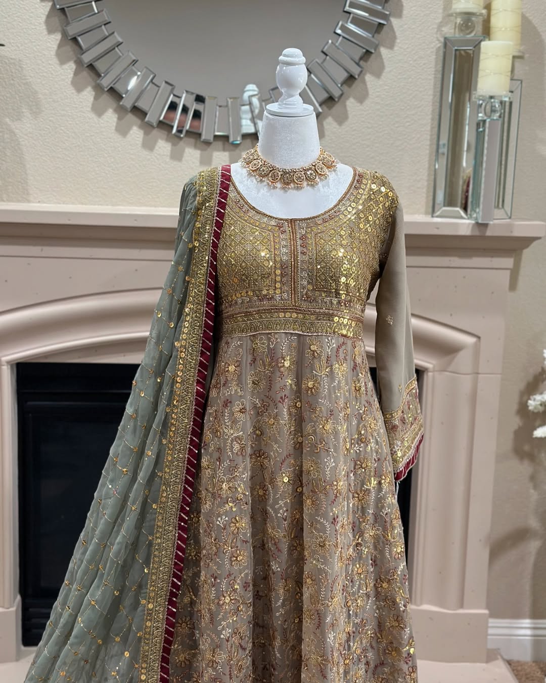 Floral Band Maxi Gown