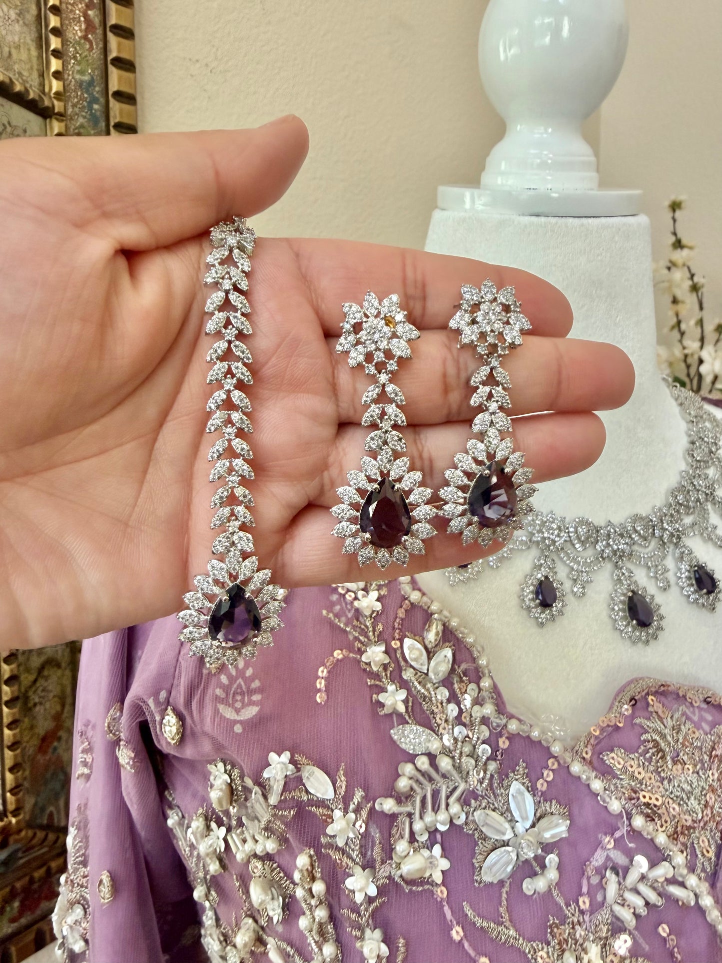 Amythest Jewelry Set