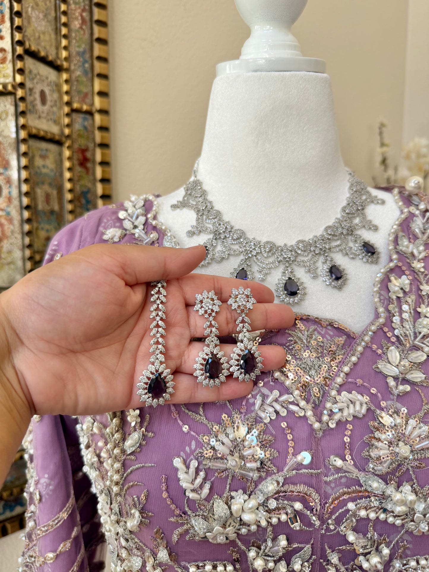 Amythest Jewelry Set