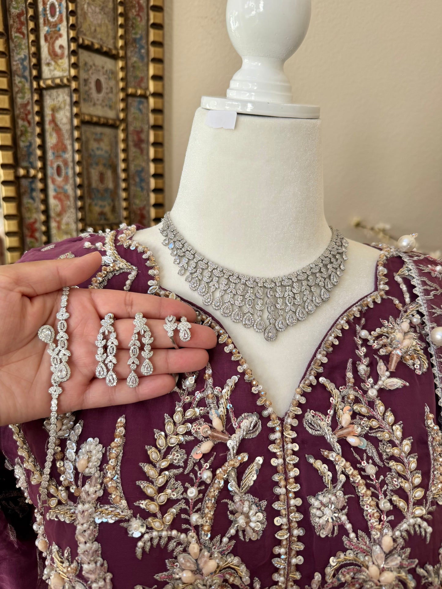 Silver Cascade Jewelry Set