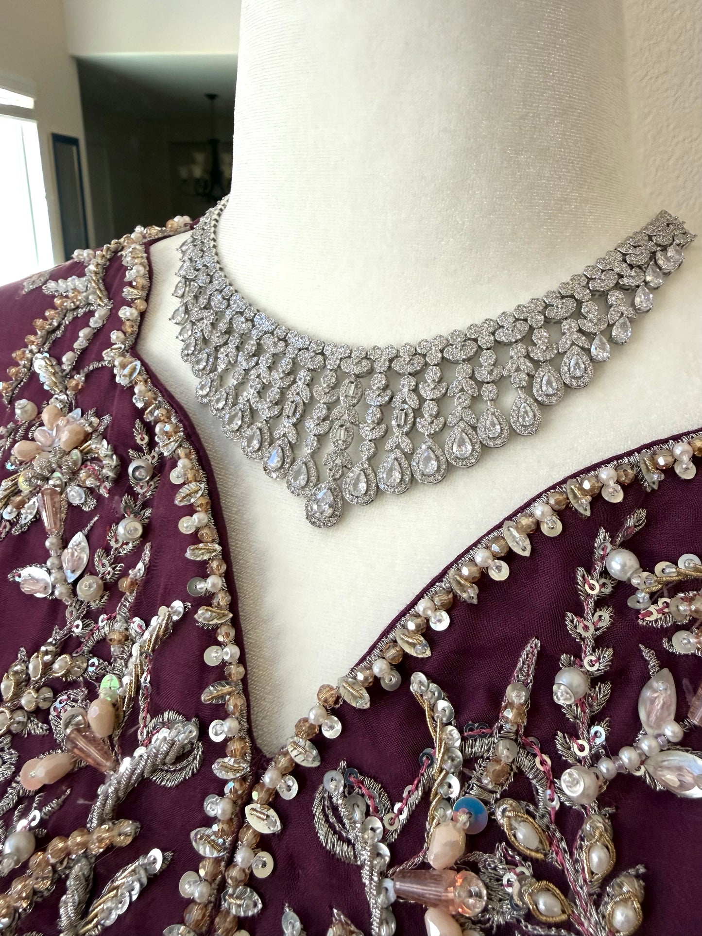 Silver Cascade Jewelry Set