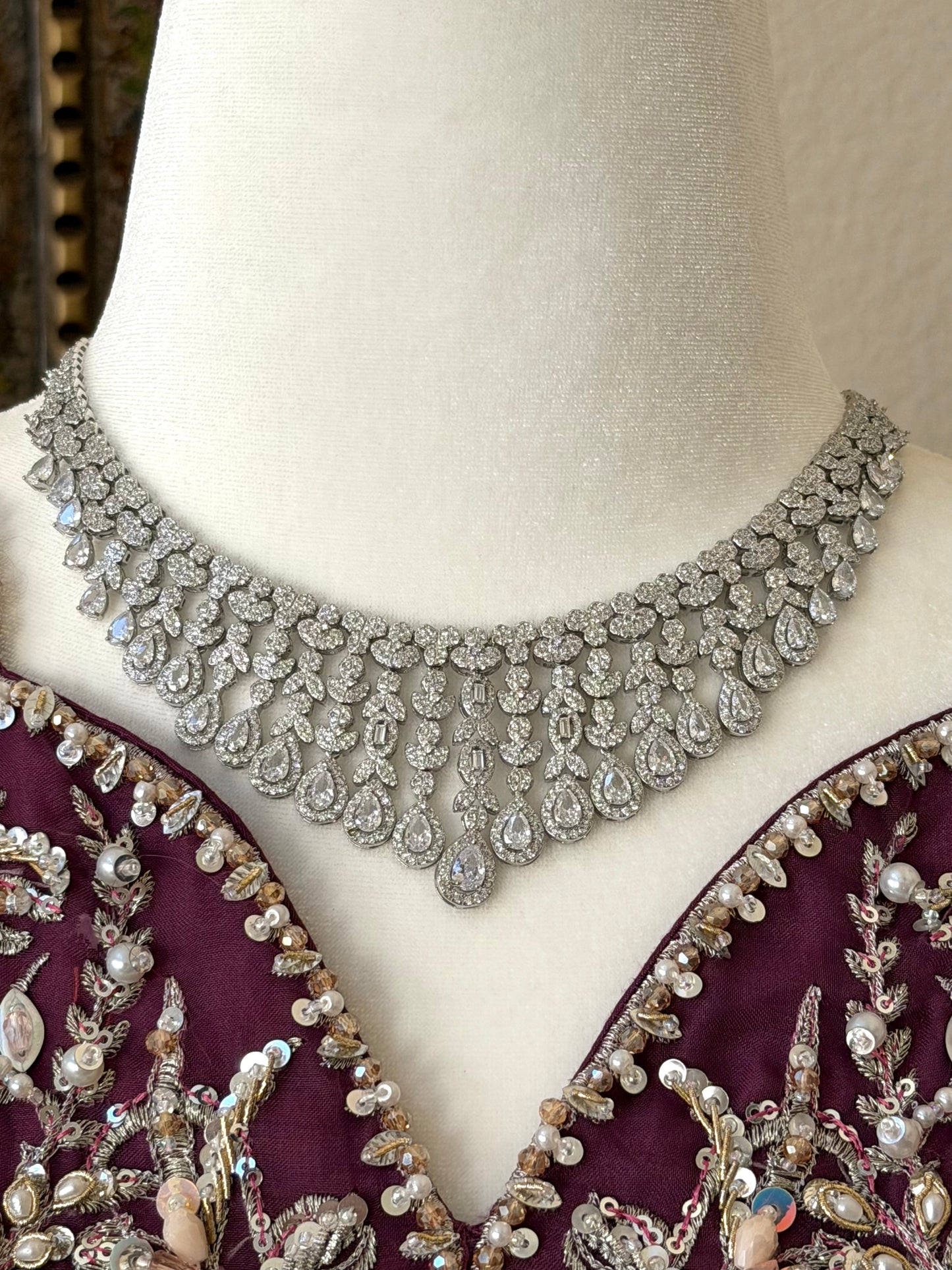 Silver Cascade Jewelry Set