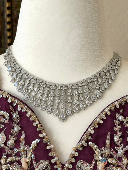 Silver Cascade Jewelry Set